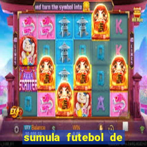 sumula futebol de campo word